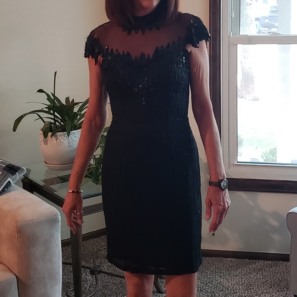 Sequins Black Dress
